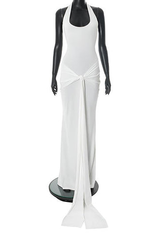 Ivory Halter Maxi Gown