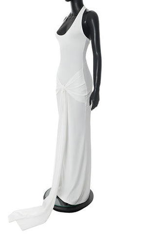 Ivory Halter Maxi Gown