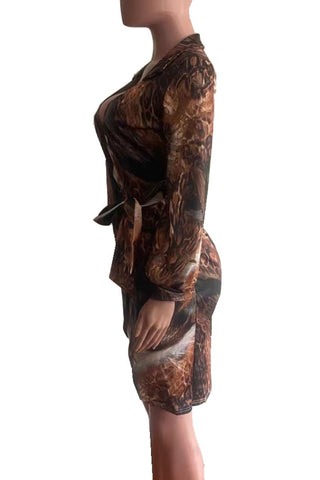 Wild Side Animal Print Mini Dress