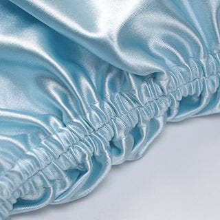 Icey Satin Halter Top Mini Dress
