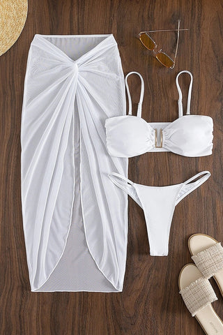 Goddess Bikini & Skirt 3-Piece Swim Set