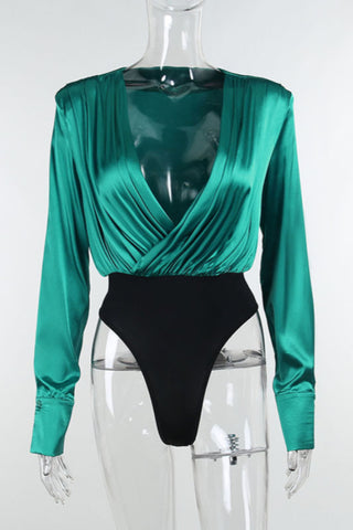 Sultry In Satin Bodysuit