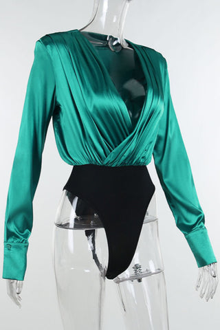 Sultry In Satin Bodysuit
