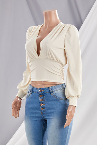 Vivian Deep V Blouse