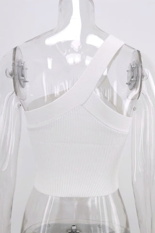 Gracie Knitted One Shoulder Crop Top