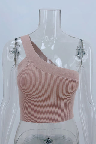 Gracie Knitted One Shoulder Crop Top