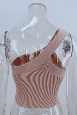 Gracie Knitted One Shoulder Crop Top