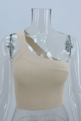 Gracie Knitted One Shoulder Crop Top