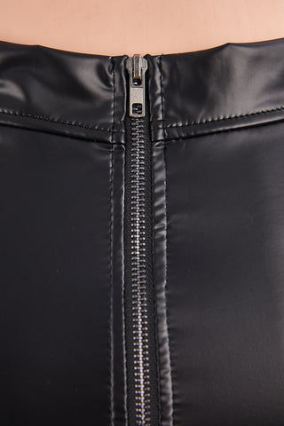 Laced-Up Faux Leather Pants