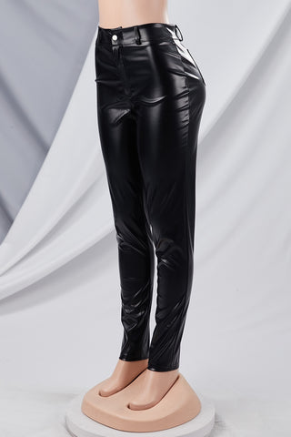 Cat Woman Faux Leather Pants