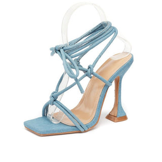 Sky Blue Strap Heels