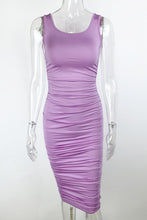 Load image into Gallery viewer, Ruched Summer Bodycon Midi Dress
